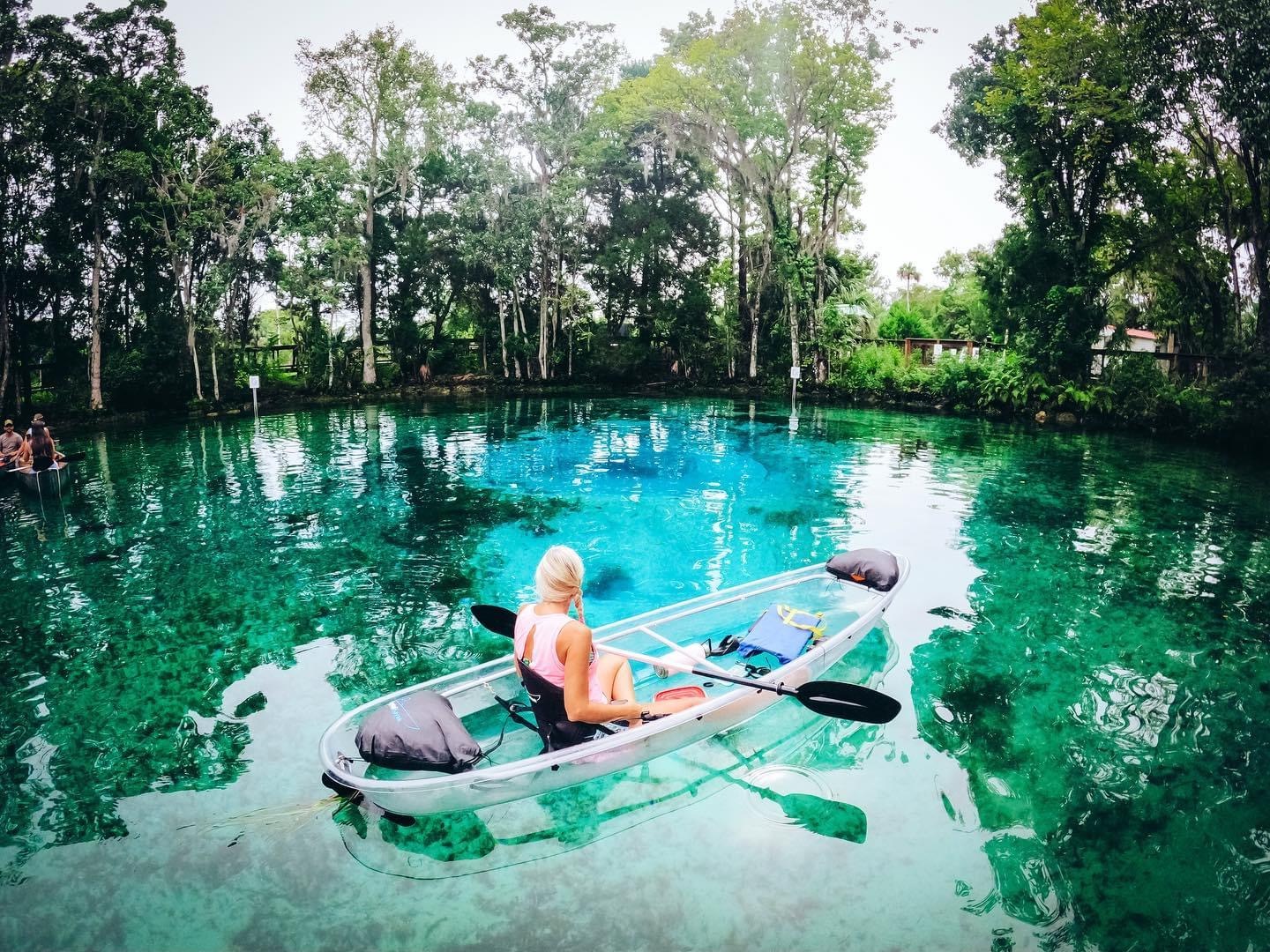 All clear kayak tour with Paddles Outdoor Rentals