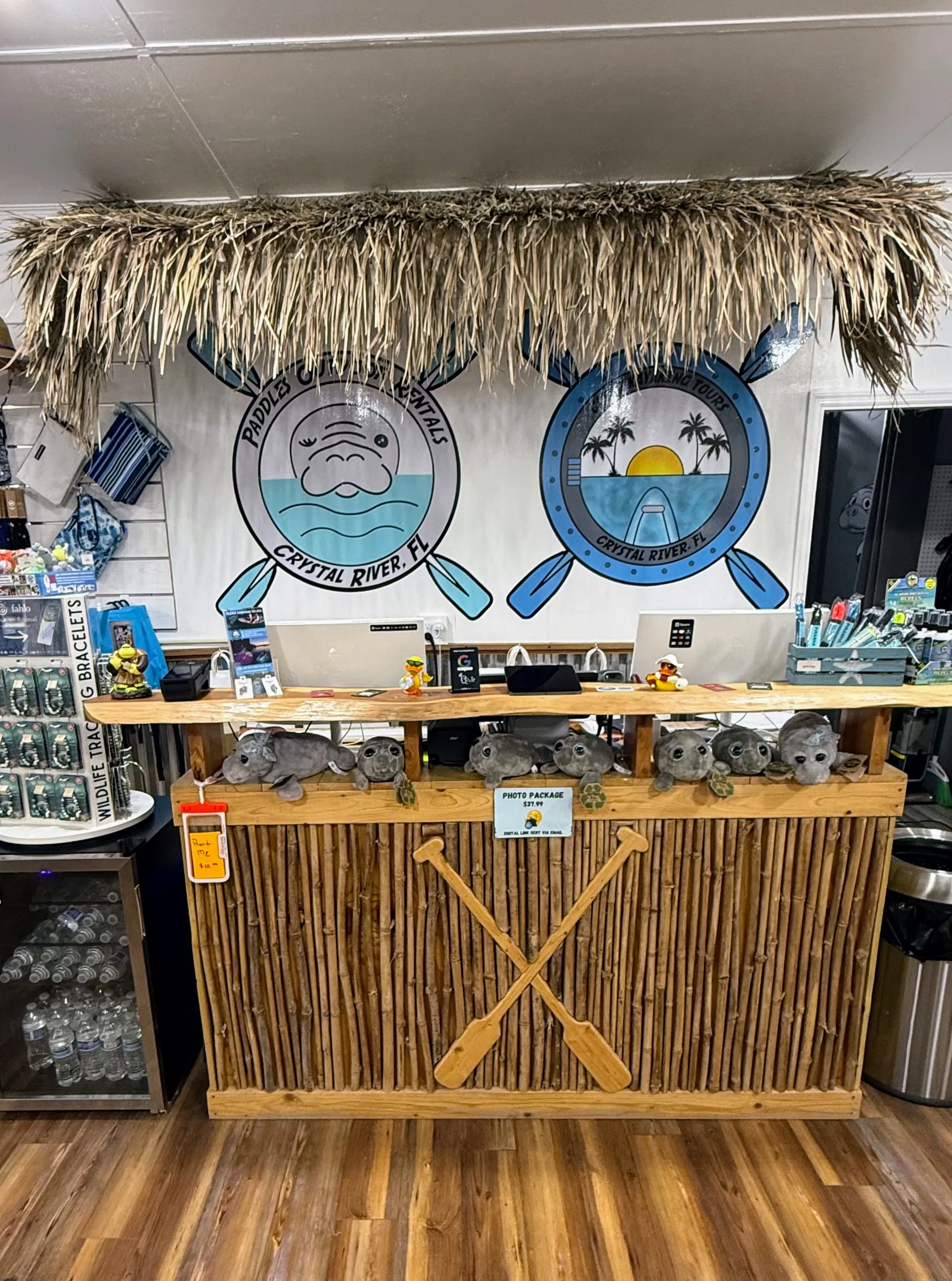 a clock on top of a wooden table